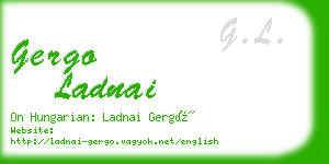 gergo ladnai business card